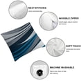 thumbnail image 4 of Shangniulu Set of 2 Sofa Decorative Pillowcases, Modern Abstract Striped Light Blue White Decorative Short Plush Pillowcases for Sofa Patio Bed Indoor Outdoor Home Decor, 4 of 6