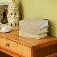 thumbnail image 4 of 3 Pcs Home Decorative Books Trianu Faux Book for Decoration Storage Box for Coffee Table Decor Book, Stacked Books for Book Shelf Decor, 8.6 x 6 x 1.8 inch, Beige, 4 of 7