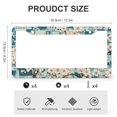 thumbnail image 3 of License Plate Frame Cherry Blossoms in Turquoise And Beige Car Front License Plate Frame 2 Pcs Set Spring Blooming Flowers Sakura Stainless Aluminum License Plate Frames for Men/Women, 3 of 6