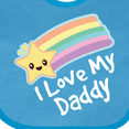 thumbnail image 4 of Inktastic I Love My Daddy Boys Girls Star Rainbow Boys or Girls Baby Bib, 4 of 4