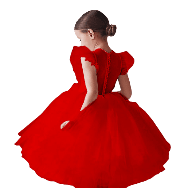 Vestidos de princesa blanca para ninas de flores para bodas Fiesta de cumpleanos elegante para ninos Vestido de fiesta Manga de petalo Disfraz de rendimiento para ninos 7 8T Etiqueta 140 Gao Jinjia