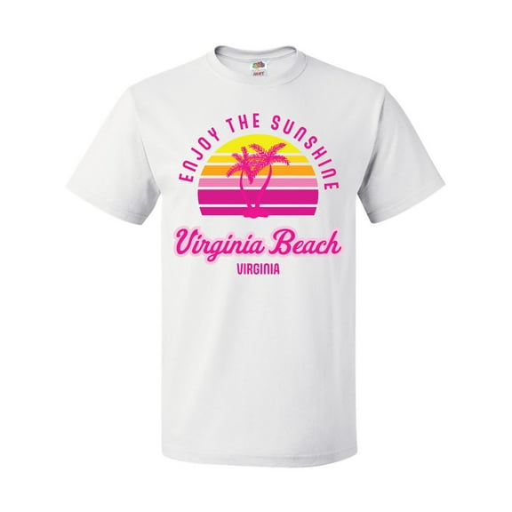 Inktastic Summer Enjoy the Sunshine Virginia Beach Virginia in Pink T-Shirt