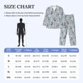 thumbnail image 4 of Susaid Winter Gnome And Snowman Print Men's Long Sleeve Pajama Set, Two-Piece Button-Down Loungewear PJs Set, Comfortable Sleepwear for Relaxation-Large, 4 of 7