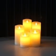 thumbnail image 2 of Juego de velas sin llama de 3 pilas reales sin plástico de parafina brillante 7,5 * 12,5 cm, 2 of 4