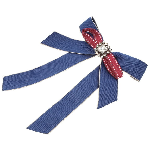 STRANDCHIC Rhinestone Bow Tie Brooch Pre-Tied Ribbon Neck Tie for Formal and Casual Wear Accessories