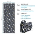 thumbnail image 2 of Dark Blue Cartoon Unicorn Christmas Pattern Hot Yoga Mat Towel Non Slip for Hot Yoga - Quick-Drying Yoga Mat Cover with 4 Corner Pockets with Travel Bag - Hot Yoga Towel Non Slip 70"x26", 2 of 6
