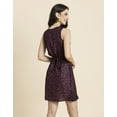 thumbnail image 3 of Moomaya Womens Printed Wrap Mini Dress, Sleeveless V-Neck Short Dress, 3 of 8