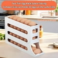 thumbnail image 4 of Egg Holder for Fridge,4 Tiers Rolling Egg Dispenser,Space-Saving Egg Dispenser Holder,30 Eggs Egg Rack Large Capacity Egg Dispenser for Refrigerator (Transparent), 4 of 5