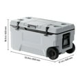 thumbnail image 3 of KFFKFF 74 QT Ultra-Light Hard-Sided Ice Chest Cooler Hard Chest Cooler Portable Cooler, Fits 120 Cans, 3 of 10
