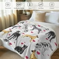thumbnail image 3 of Great Dane Dog Blanket Red Heart Puppy Print Sherpa Fleece Throw Blanket Funny Dog Portrait Plush Blankets (Twin, 60 x 80 Inches), 3 of 6