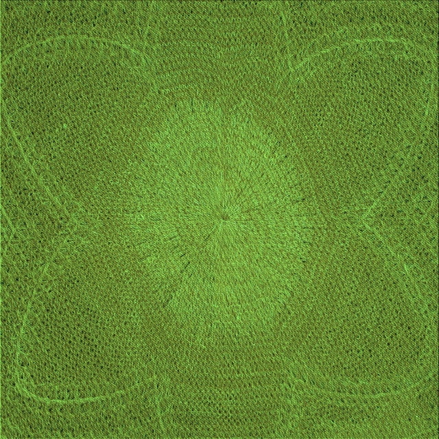 Ahgly Company Machine Washable Indoor Square Transitional Seaweed Green Area Rugs, 4' Square