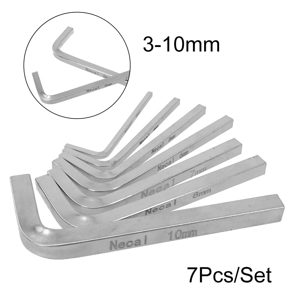 Wodtesl 7Pcs L Shape Square Head Wrench Square Key 4 Point Wrench Screwdriver Set 3-10mm For Hand Tools Wrenches In Stock Wholesale