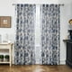 thumbnail image 1 of Cortinas DriftAway con estampado floral de cachemir azul marino, 2 paneles, 213 cm, 1 of 9