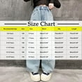 thumbnail image 3 of ATOGUTA Jeans for Girls Wide Leg Cute Teen Denim Pants Junior Elastic Band with Pockets Casual Clothes Size 5T-15, Blue, 3 of 6
