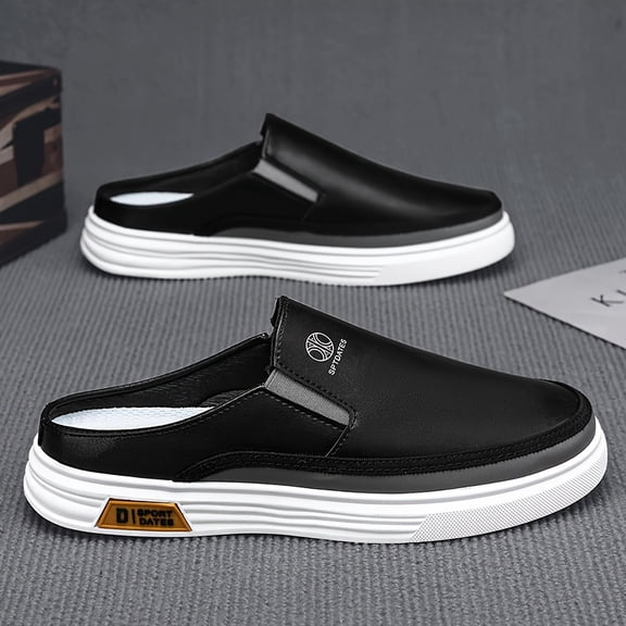 Summer new casual driving Men's shoes fashionable set foot single shoe simple low heel bean shoes breathable one foot soft sole soft surface
