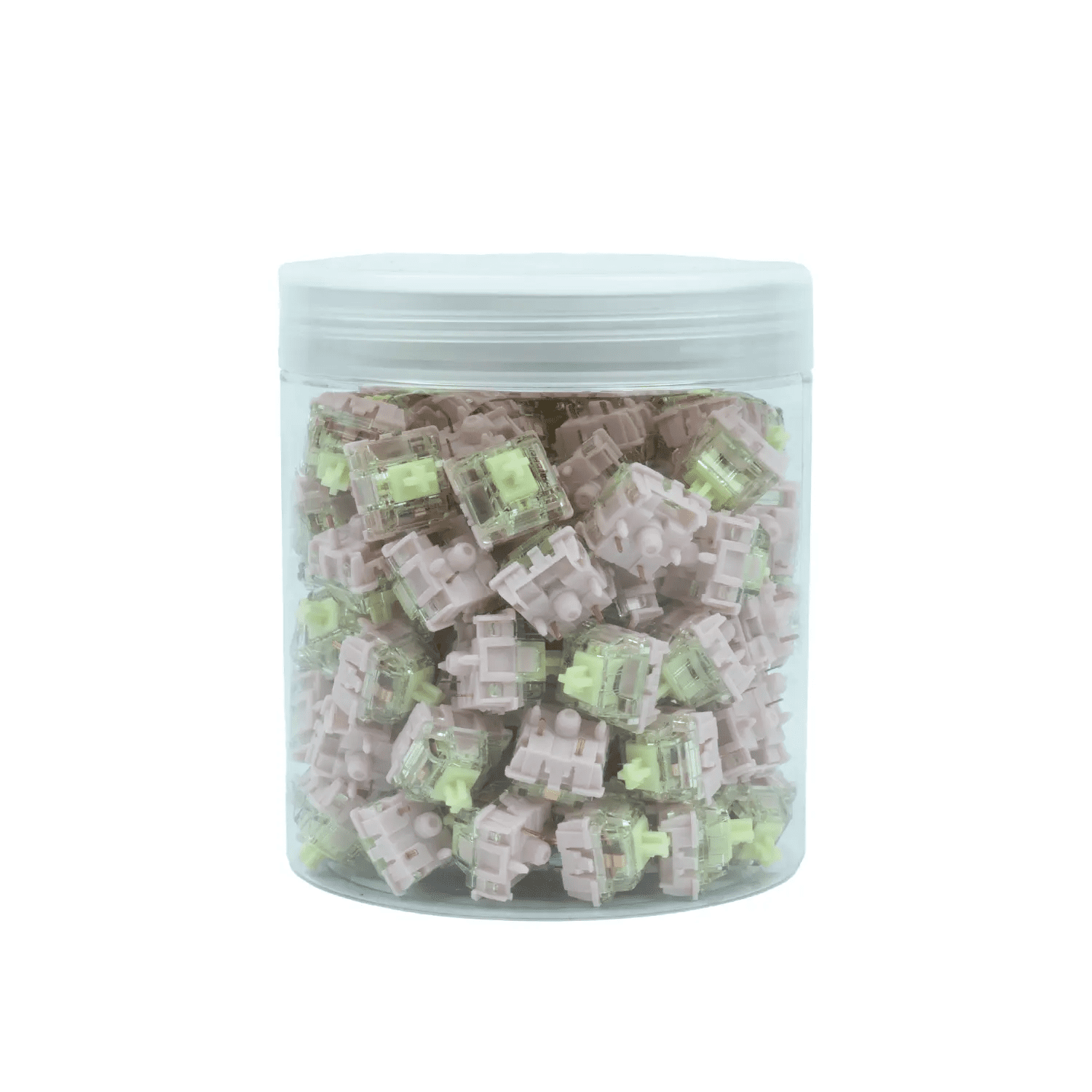 GATERON Harmonic Clicky Keyboard Switches, 5 Pin 65gf Pre-lubed Plate Mounted Pink-Green Clicky Key Switches Compatible for MX Mechanical Keyboard (35pcs)