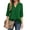 Green, variant on Womens Blouses 3/4 Sleeve V Neck Work Shirts Dressy Tops Chiffon Office Wear