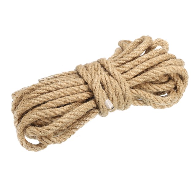 Yute Cordel 10mm, 33 Pies Largo Marrón Cordel Cuerda para Artesanías, Regalo Envoltura, Embalaje, Jardinería, y Bodas Decoración