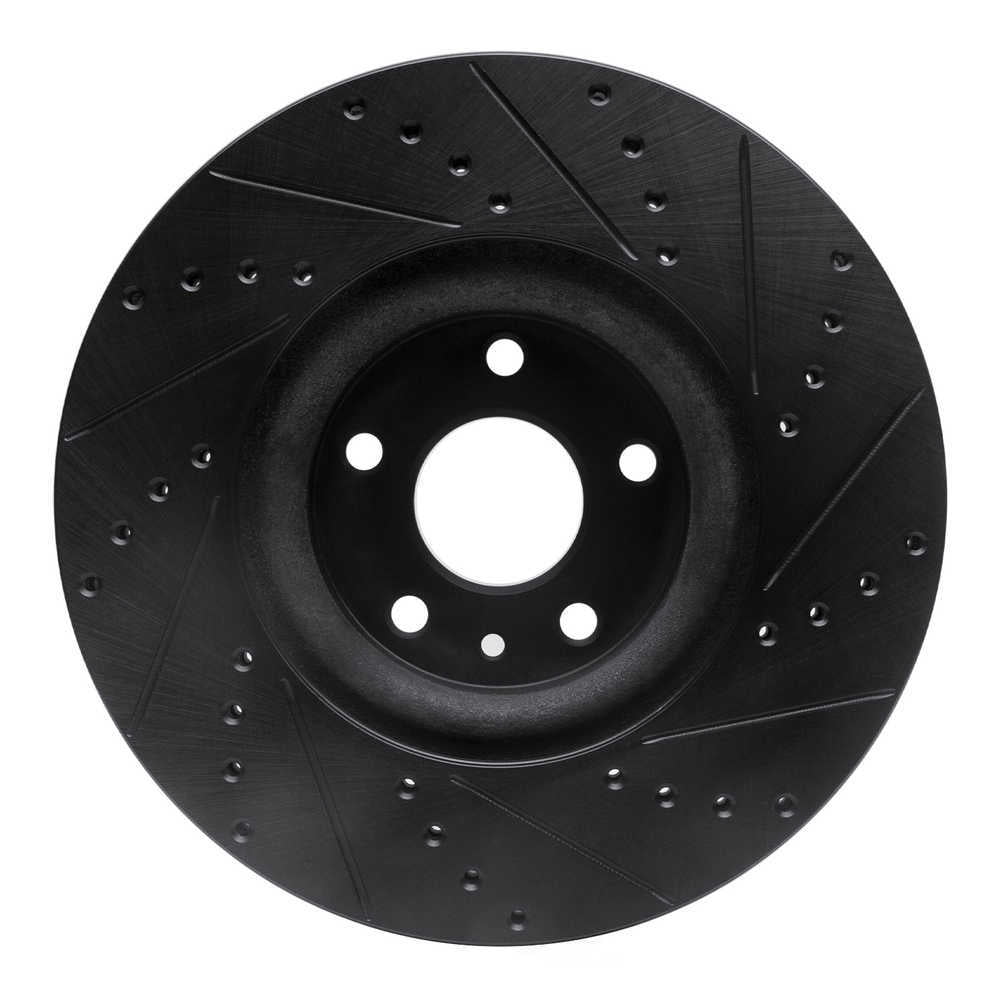 Dynamic Friction Company 633-54073L DFC Brake Rotor - Drilled And Slotted - Black