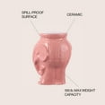 thumbnail image 6 of JONATHAN Y Orla 18.5" Modern Bohemian Elephant Ceramic Garden Stool, Pink, 6 of 8