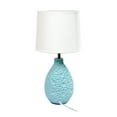 thumbnail image 5 of Simple Designs Textured Stucco Ceramic Oval Table Lamp, 5 of 6