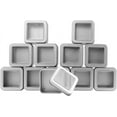 thumbnail image 5 of Cornucopia Brands Square Silver Metal Tins w/View Window (12-Pack); Empty 1/2 Cup / 4-Ounce Capacity Clear Top Metal Boxes Great for Candles, Candies, Gifts, 5 of 5