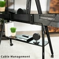 thumbnail image 6 of VIVO Black Rolling Easel Studio TV Floor Stand + Shelf, Fits 49" to 75" Screens, 6 of 8