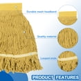 thumbnail image 3 of 6Pcs Commercial Mop Head Replacement, Cotton String Mop Head, Wet Cleaning Mop Head Refills, Yellow, 3 of 6