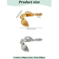 thumbnail image 2 of 200Pcs 2 Colors Iron Bead Tips Calotte Ends Clamshell Knot Cover Clamshell Fold-Over Tips Endcaps for DIY Jewelry Making 8x4mm Hole: 1.5mm, 2 of 3