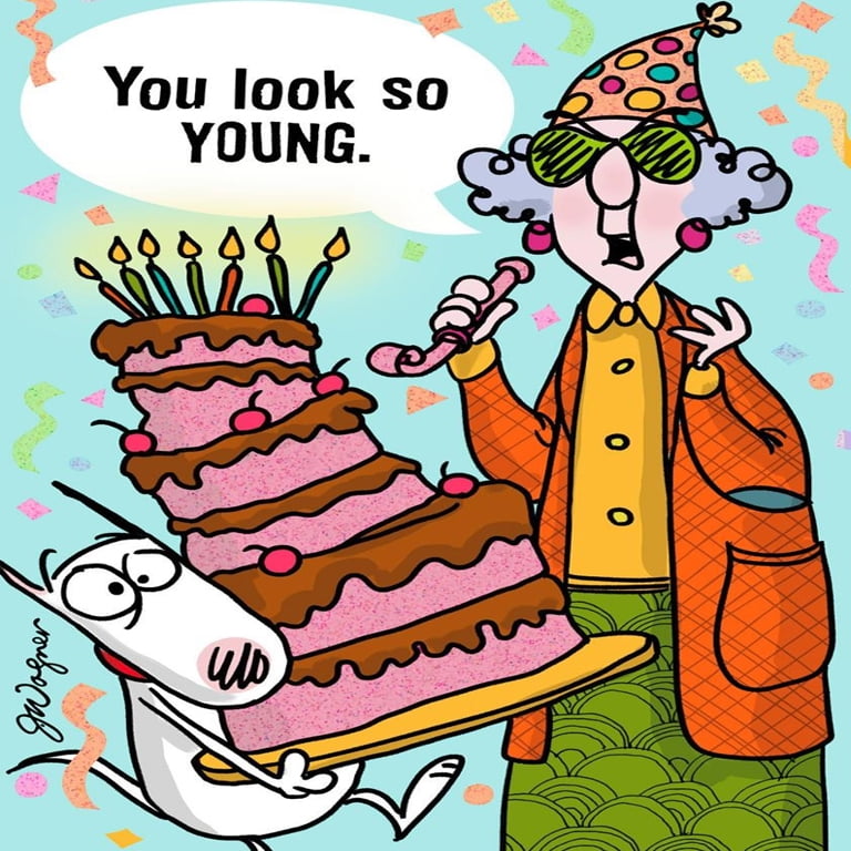 Maxine Cartoon Birthday Party Cake Streamers You Look So Young Edible ...