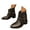 Brown, variant on Oyedens Cowboy Cowgirl Boots for Women Goth Studded Buckle Pointed Toe Low Heel Work Ankle Booties