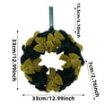 thumbnail image 3 of ShaoXinWan Velvet Bow Christmas Wreath with Hanging Ribbon, 2 Sizes Red Green Luxury Winter Front Door Garland, Soft Flocked Bow Wreath for Wall Mantel Xmas Decor, 3 of 8
