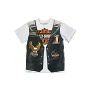Harley-Davidson Little Boys' Printed Biker Vest Short Sleeve Tee 1082625 (6), Harley Davidson