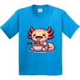 thumbnail image 3 of Inktastic Funny Axolotl Ramen Lover Youth T-Shirt, 3 of 5