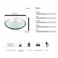 thumbnail image 6 of Lorixon Wall-mounted LV-002R Clear Tempered Glass 16.5-Inch Round Vessel Sink Pedestal set, 6 of 9
