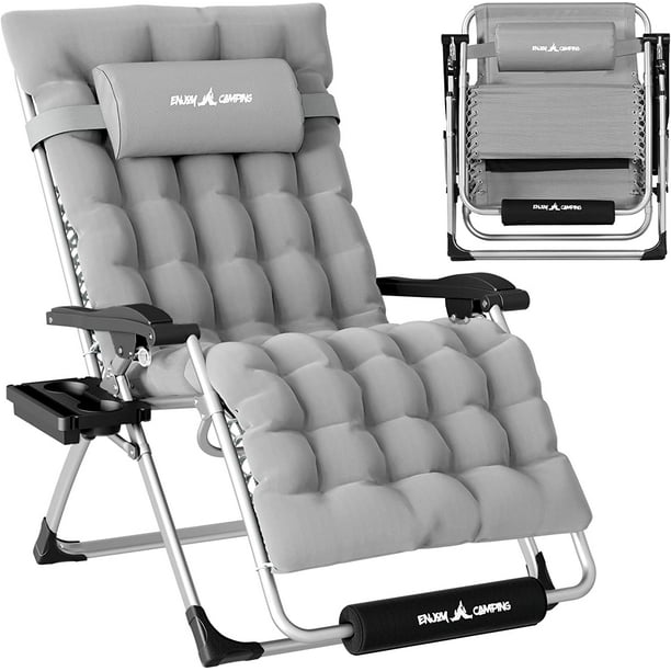 Amopatio Zero Gravity Chair 33" Seat Width, XXL Lounge Chairs w/Cushion