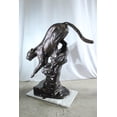 thumbnail image 3 of Aluminum Panther Cugar Climbing Rock Statue with Striking Detail 44 x 20 x 50"H, 3 of 12