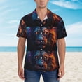 thumbnail image 2 of Fotbe Forest Cool Lion Camisa Hawaiana para Hombre Unisex – Camisa Casual de Verano con Botones de Manga Corta de Algodón y Lino,XX-Large, 2 of 7