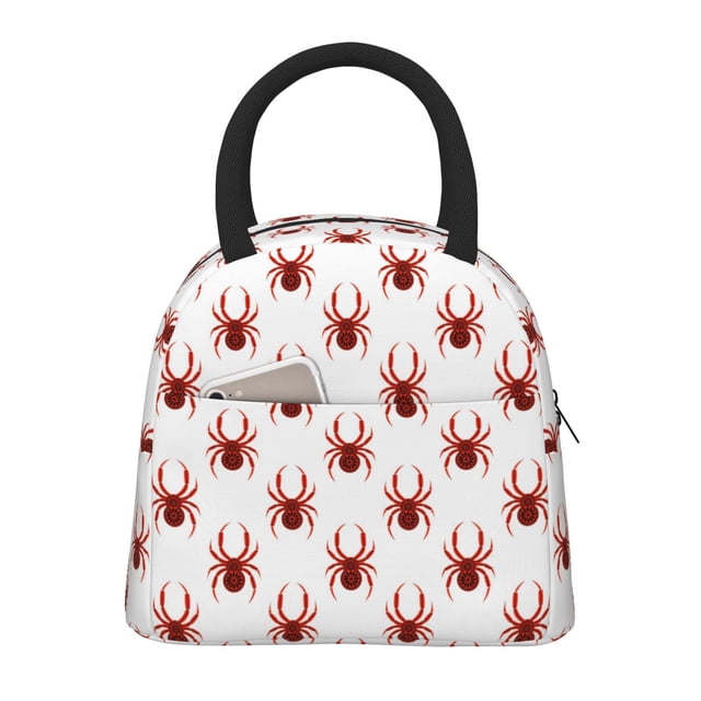 Easygdp Spiders Insects Bolsa de Almuerzo Insulada Grande, Forro de Aluminio, Diseño Espacioso, a Prueba de Fugas, Ideal para Trabajo, Picnics, Viajes y Actividades al Aire Libre