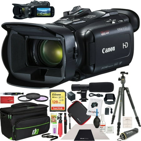 Canon VIXIA HF G21 Full HD Camcorder with 20x HD Optical Zoom Video Recording Lens and Deco Gear Professional Photography Case Cleaning Kit Tripod Filter Set & Microphone Deluxe (Best Canon For Professional Photography)