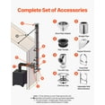 thumbnail image 3 of VEVOR Kit Mural pour Cheminée de 6 Pouces, Acier Inoxydable 304, Kit Mural Extérieur avec Capuchon Coupe-Vent, Support de Montage Réglable, Support de Base pour Toit Extérieur, Argent, 3 of 9