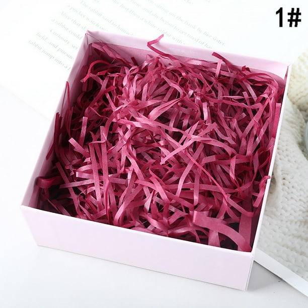 Papel triturado de rafia de color, bolsa de regalo de boda, relleno de caja de dulces, papel plisado, nido de gallina, hierba