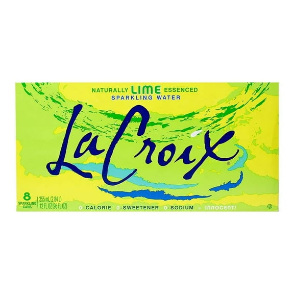 Agua gasificada La Croix Core sabor limón 8 latas de 355 ml c/u
