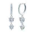 thumbnail image 3 of Pendientes de aro Pendientes colgantes Mujer Pendientes colgantes estéticos Pendientes de diamantes de imitación para boda Uso diario Cumpleaños Día d Plata, 3 of 8