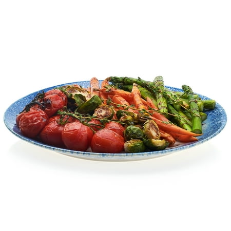 - Libbey Artisan Round Stoneware Serving Platter, 13-inch