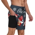 thumbnail image 2 of Kdxio Three Cute Christmas Gnomes Print Men'S Swim Trunks With Compression Liner 7 Inch Inseam Quick Dry Swim Shorts, 2 of 7