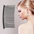 thumbnail image 3 of Unique Bargains 12 Pcs No Slip Hair Side Combs Accessories Metal 3" Black, 3 of 6