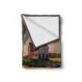 thumbnail image 2 of Country Home Soft Flannel Fleece Throw Blanket, Old Abandoned Rural House Floral Meadow Idyllic Village Pastoral Landscape, Cozy Plush for Indoor and Outdoor Use, 70" x 90", Multicolor, by Ambesonne, 2 of 6