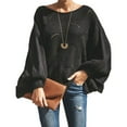 thumbnail image 1 of Chandail pour Femmes Grande Taille Décontracté à Col Rond, Coupe Ample, Style Confortable, 1 of 7