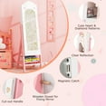 thumbnail image 6 of Topbuy Kids Jewelry Armoire Cabinet Freestanding Full Length Dressing Mirror with Large Capacity White, 6 of 9